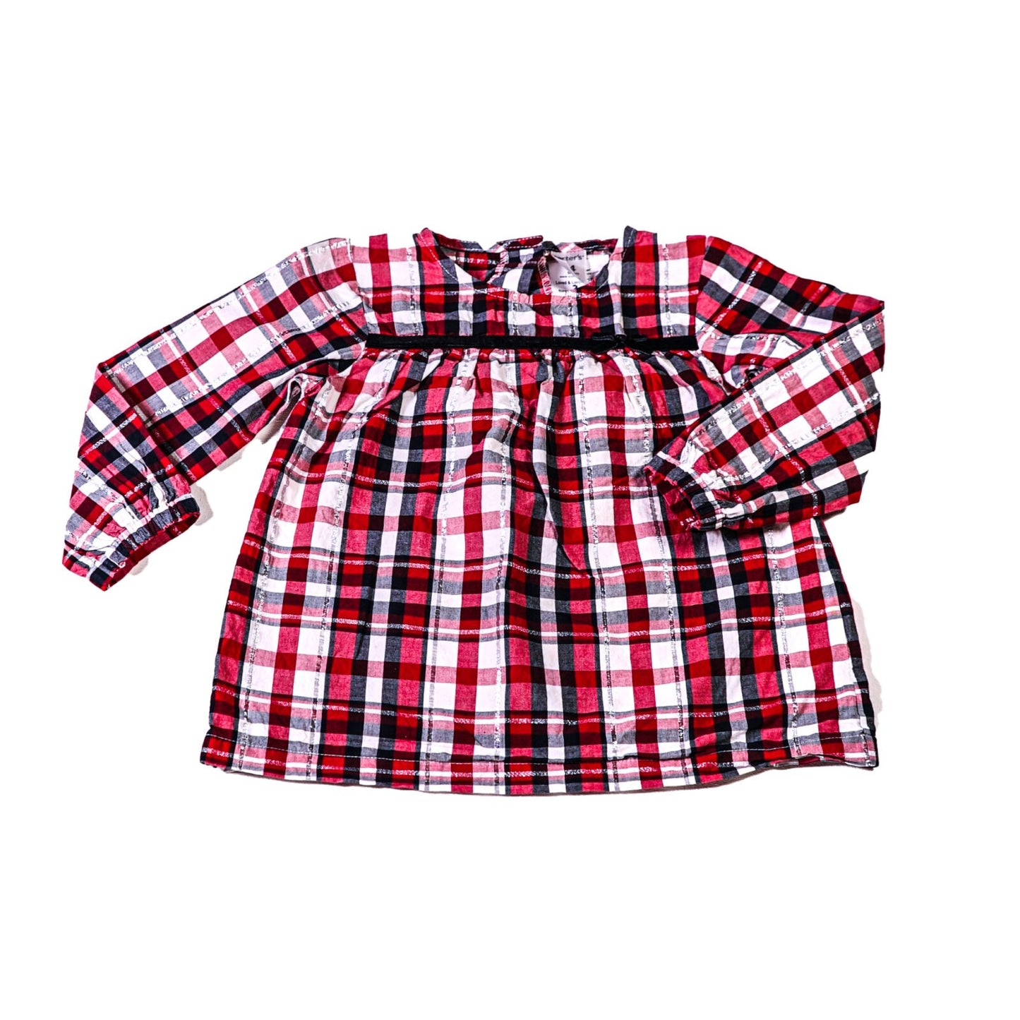 Light checked cotton party top