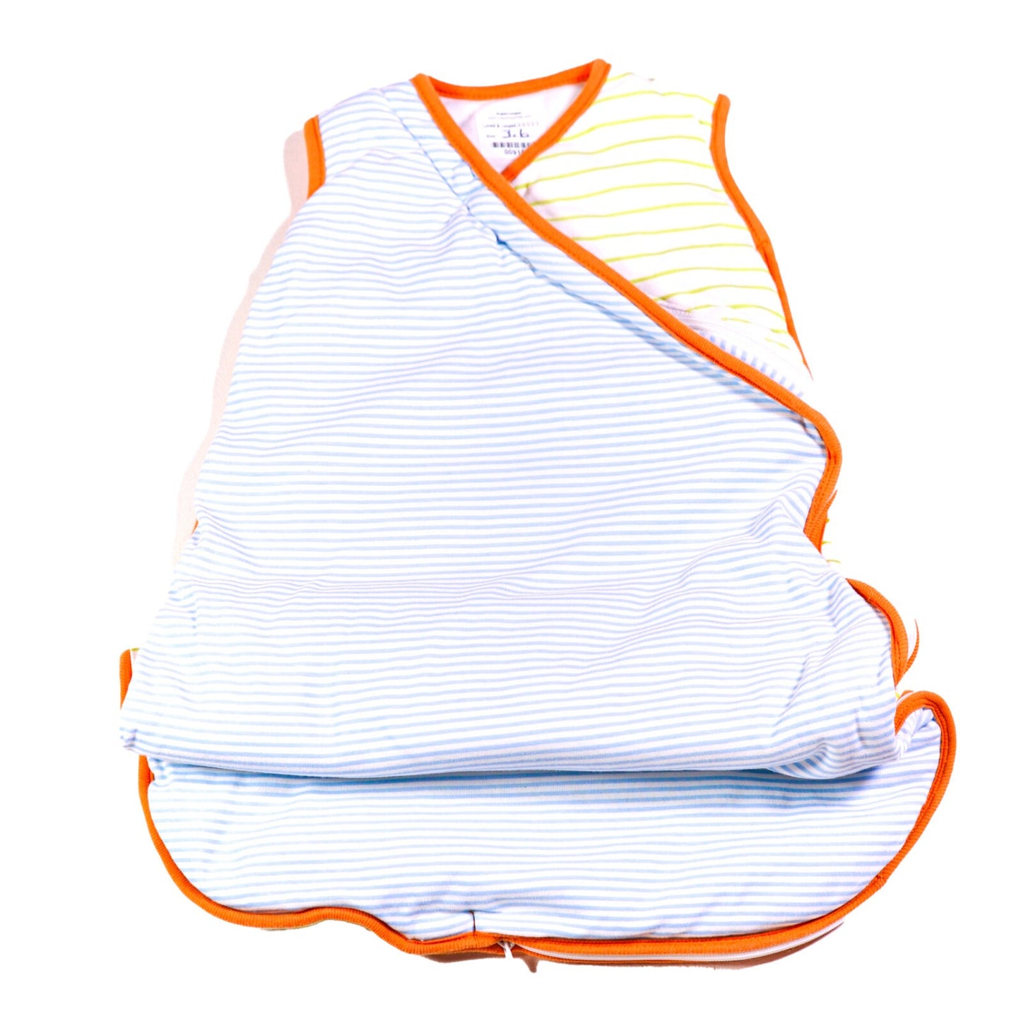Mixed fibers striped padded sleepbag