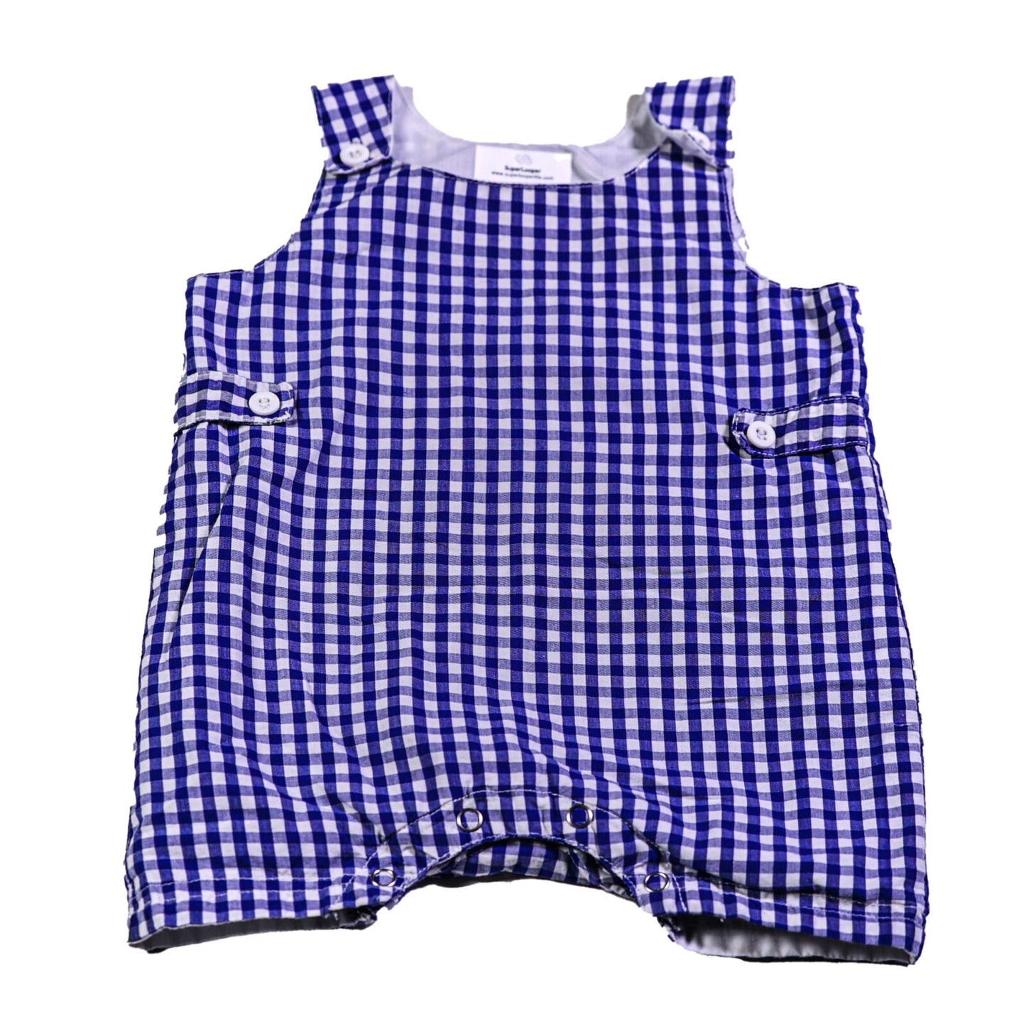 Cotton gingham romper suit