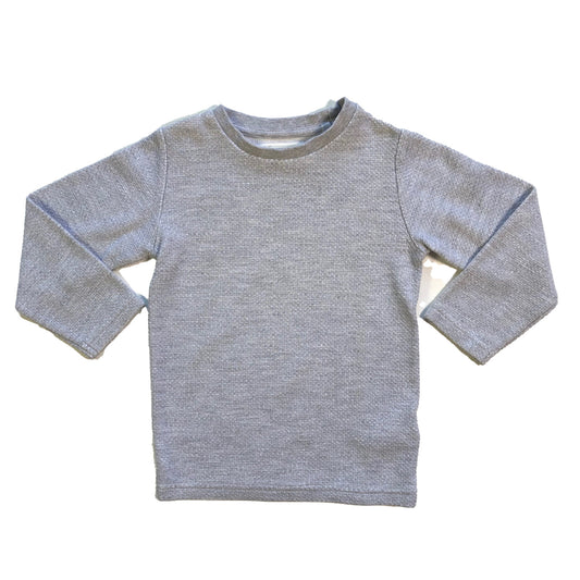 Cotton textured sweatshirting l/s T-shirt