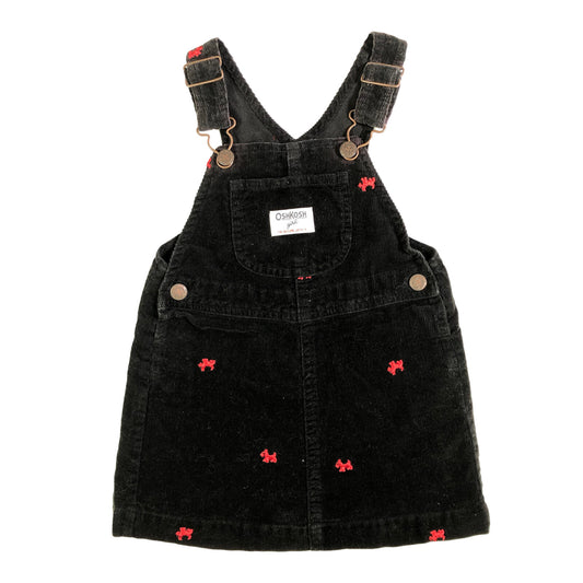 Needle cord pinafore embroidered scottie dogs