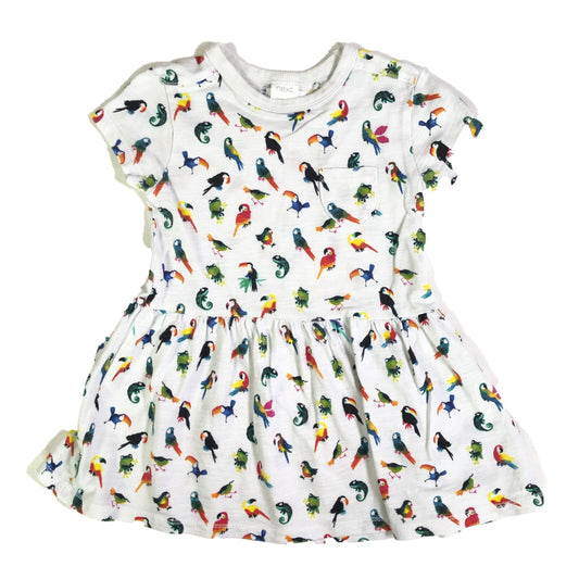 Cotton jersey jungle critters print dress