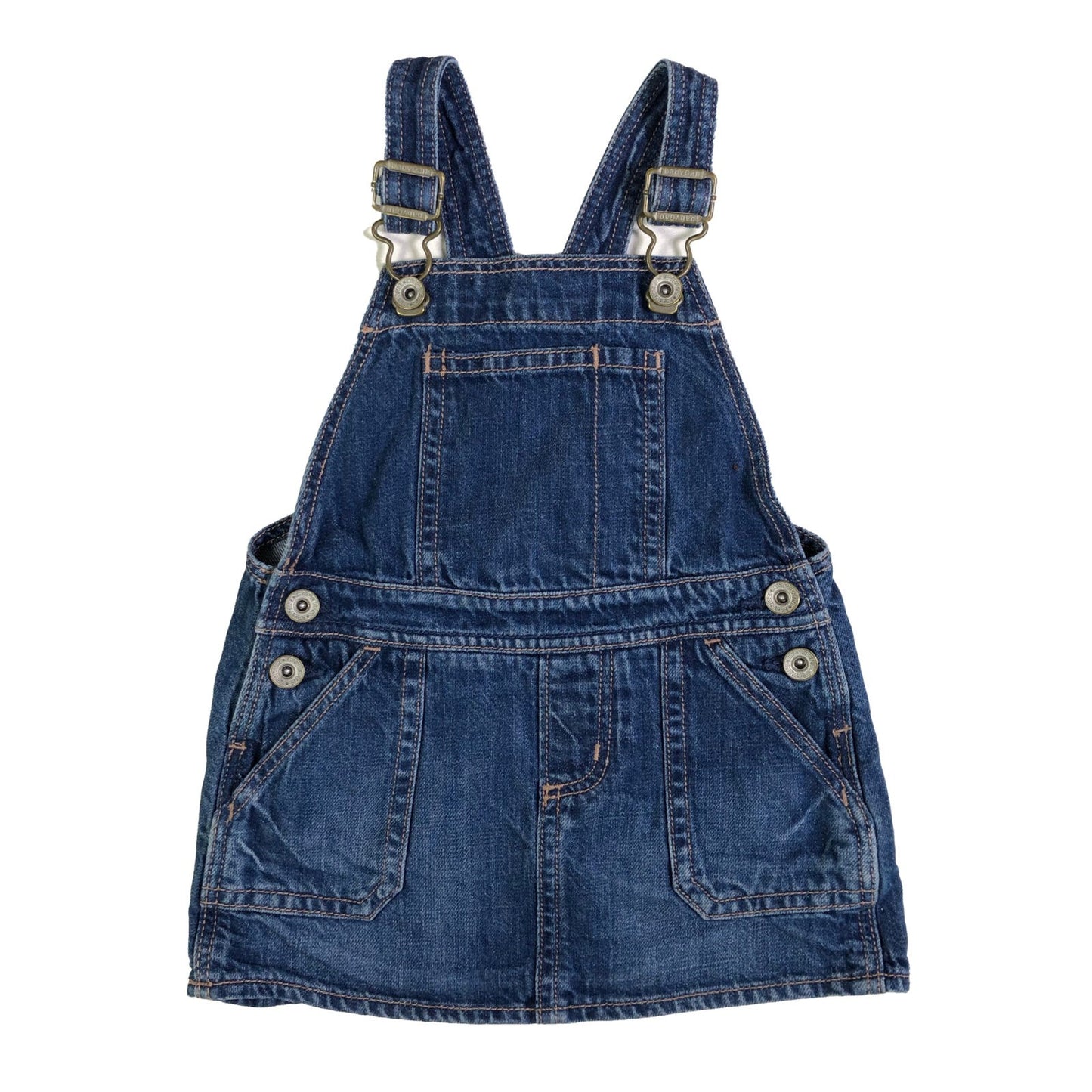 Cotton denim pinafore dress